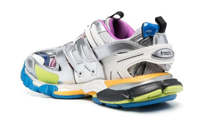 Track metallic panelled sneakers