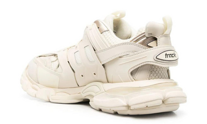 Lace-up low-top track sneakers